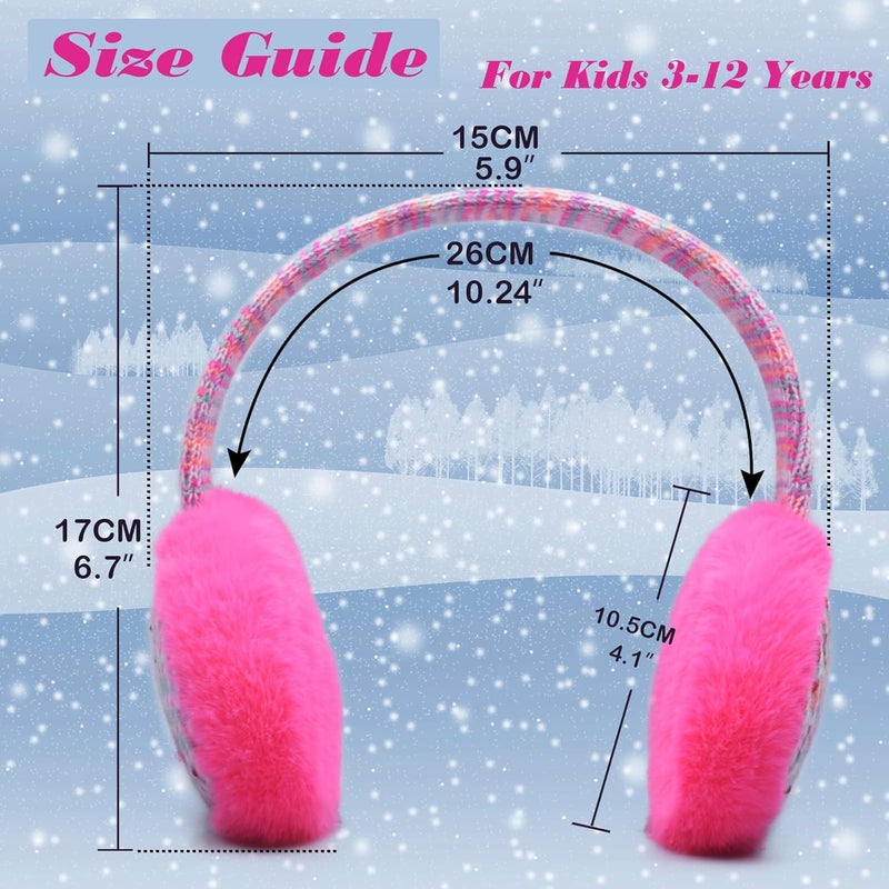 FYBW Ear Muffs Gloves Set for Kids, Winter Adjustable Sequins Warm Earmuffs for Kids Outdoor Cold Weather - Image 5